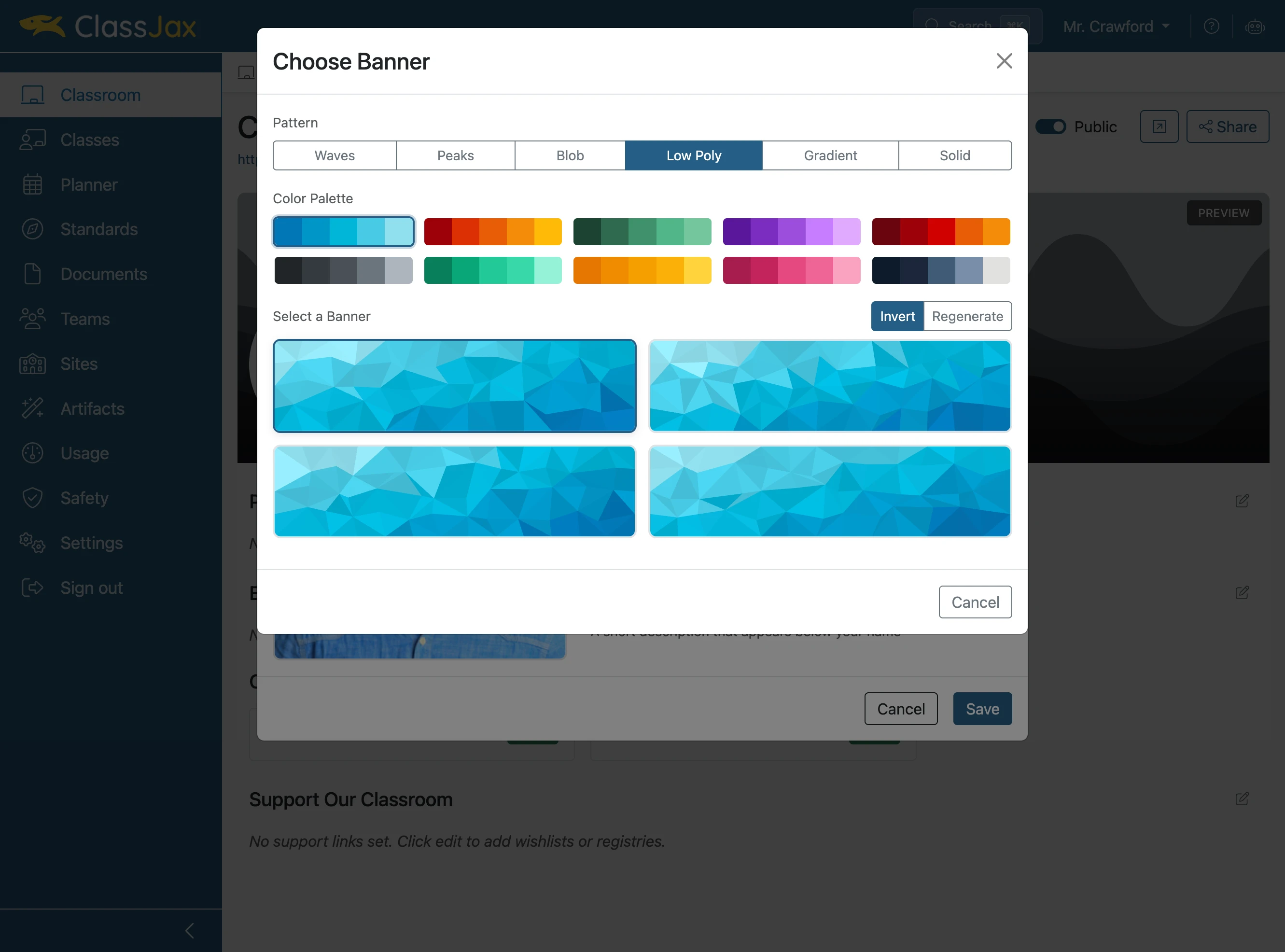 Choose one of the four generated options