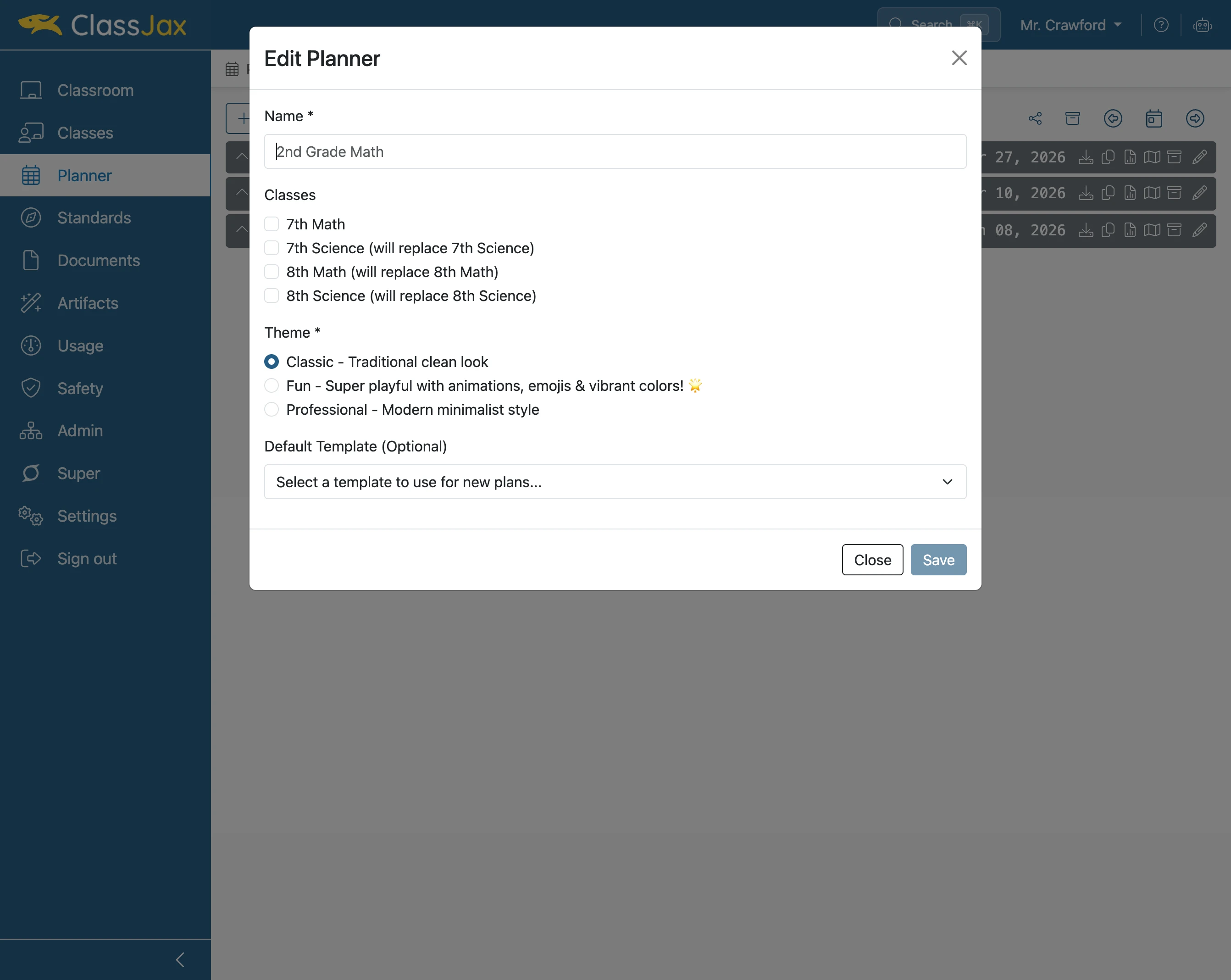Click the 'Name' field