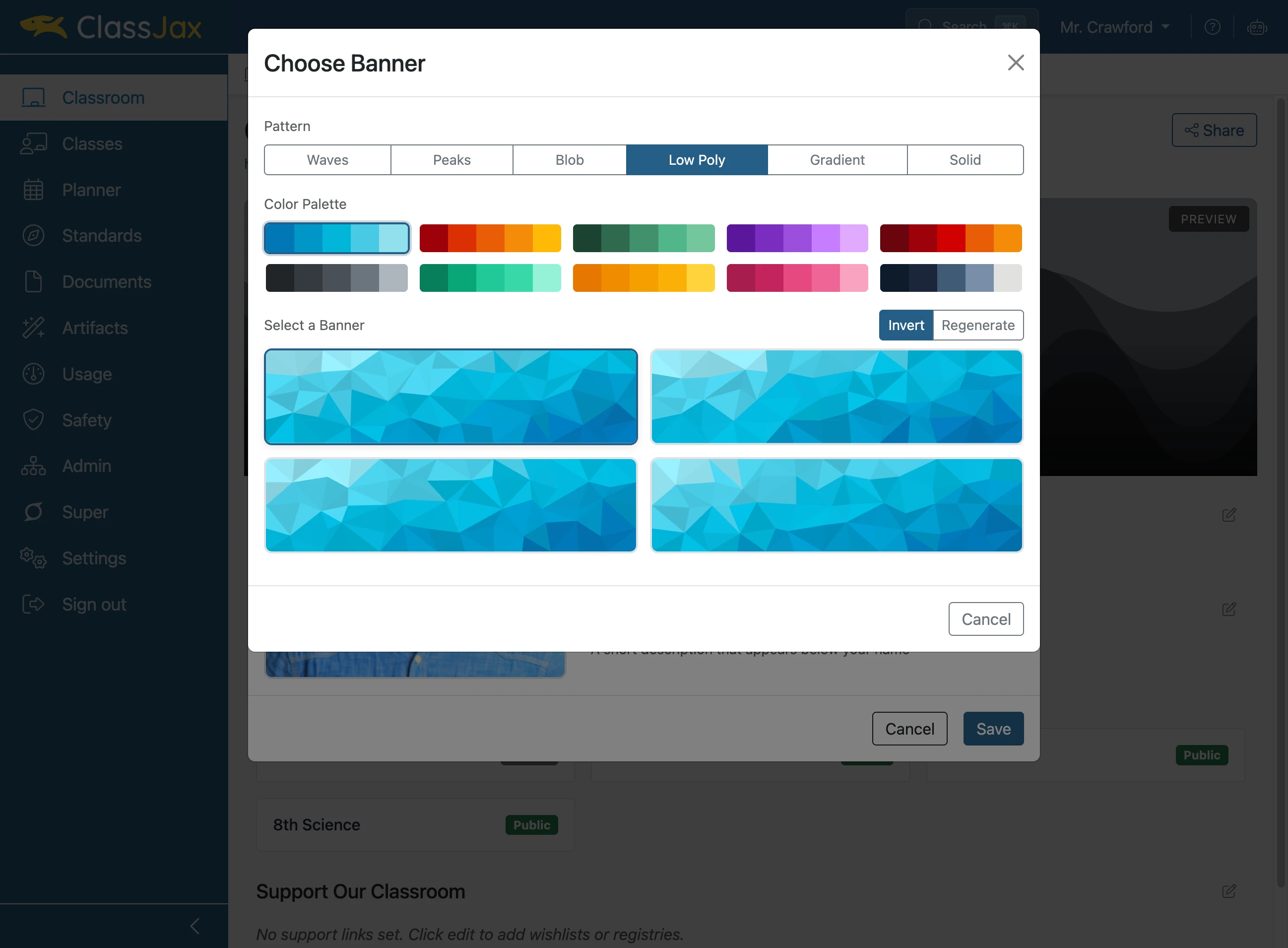 Choose one of the four generated options
