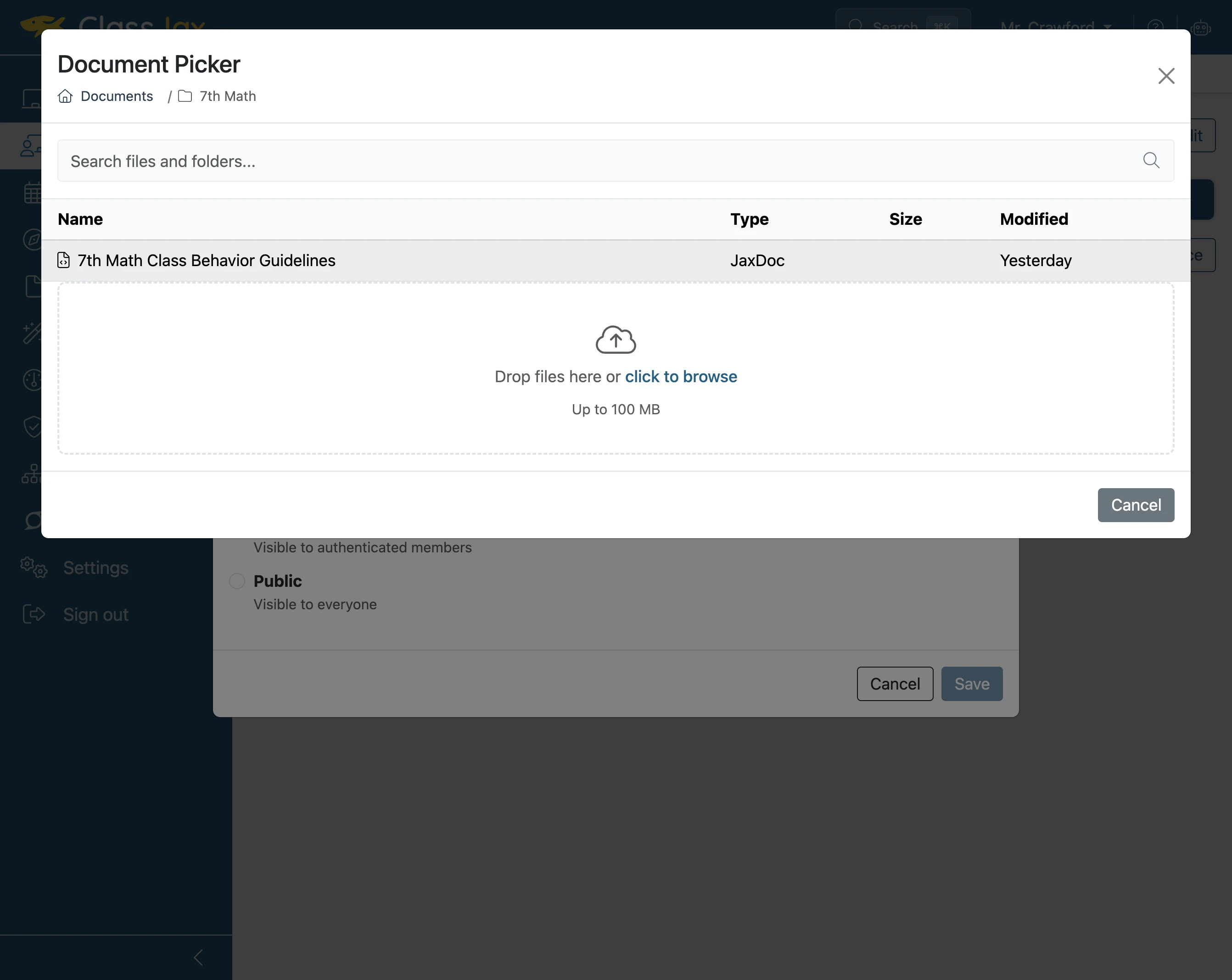 Click desired Document