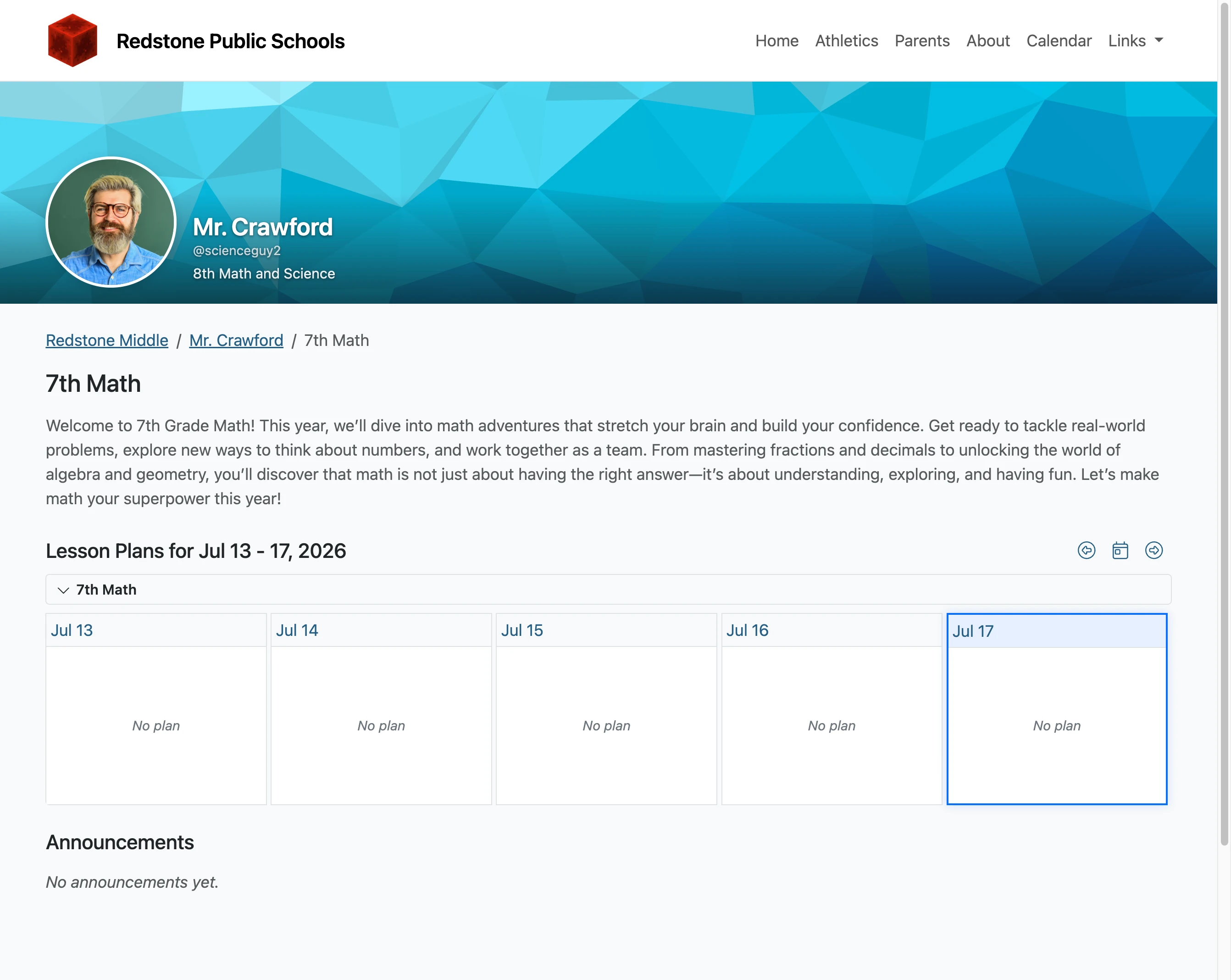 Add a Planner within a Class.