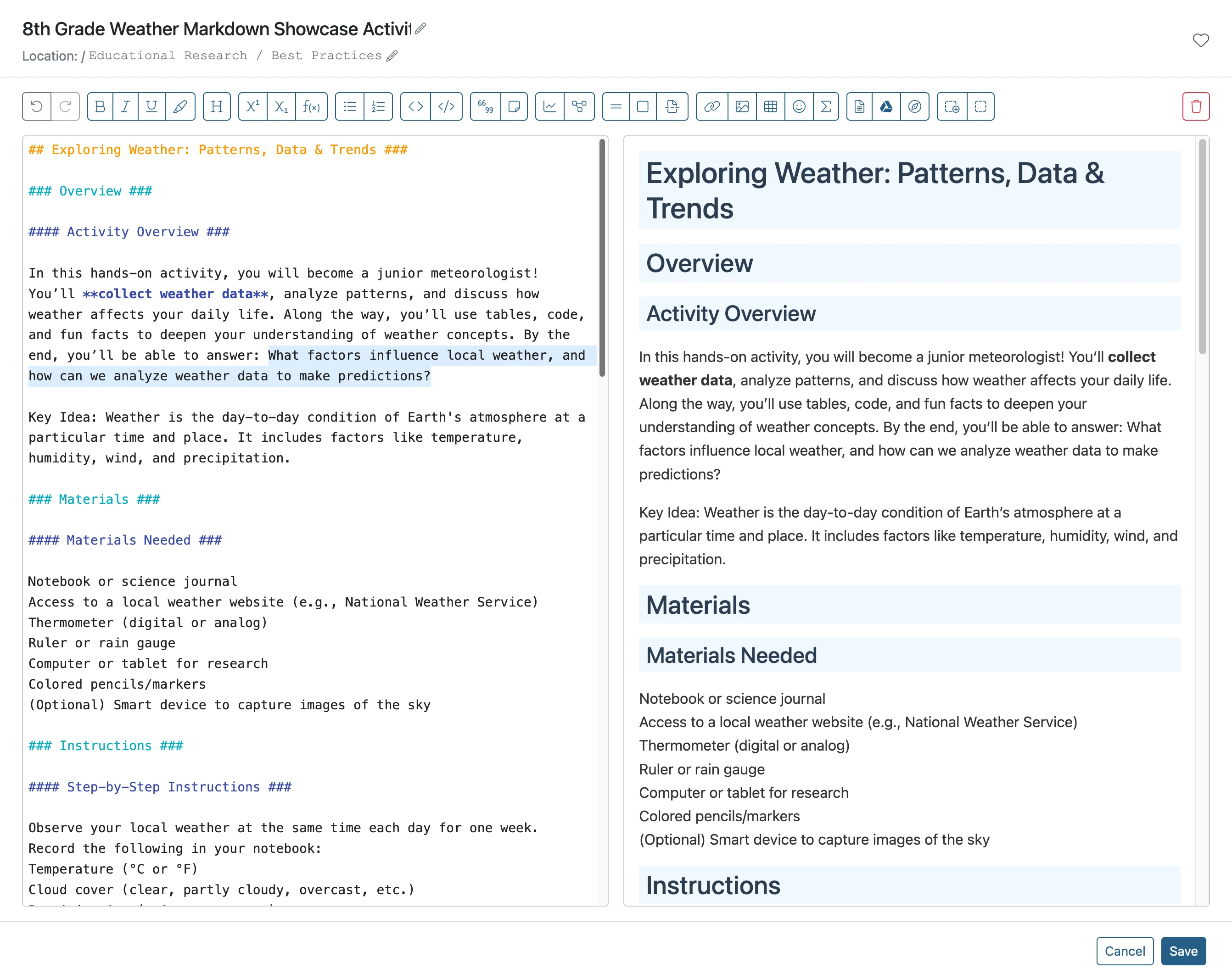 Select text to underline