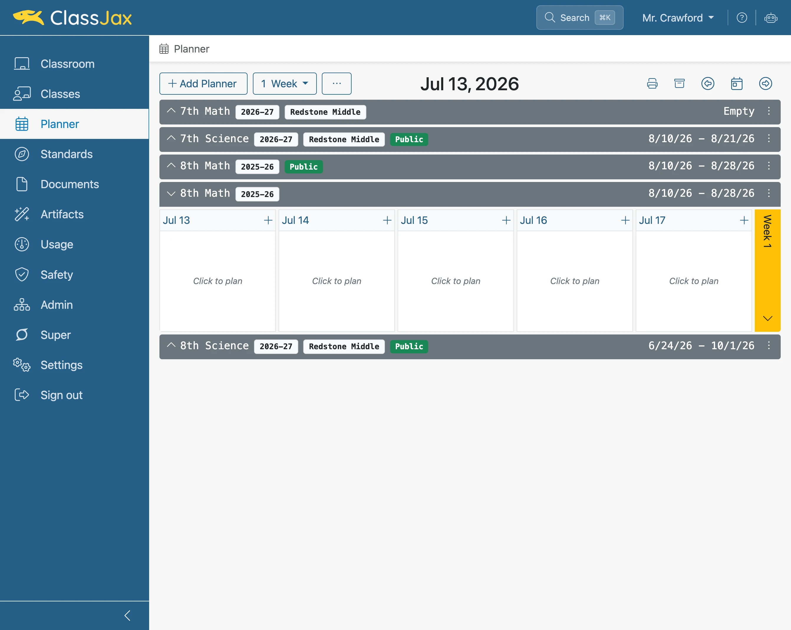 Duplicate a Planner.