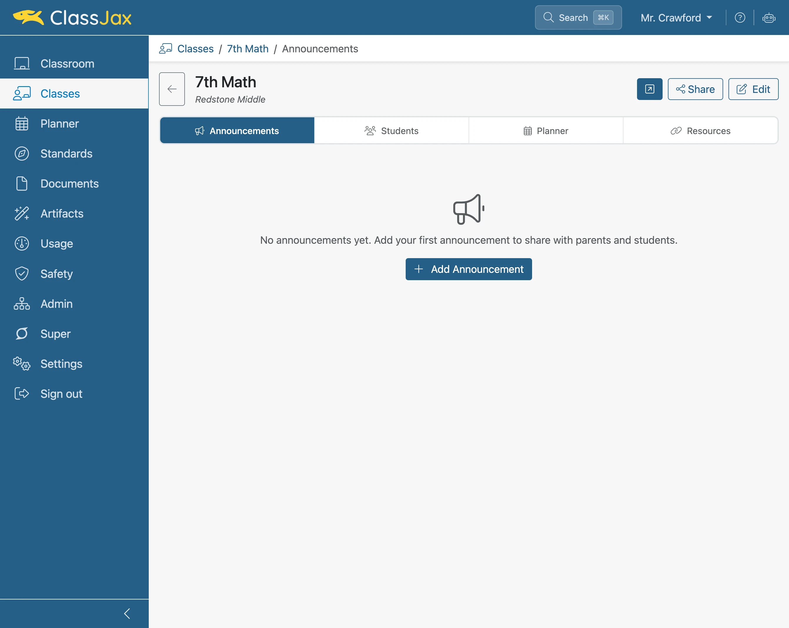 Click 'Open public class in new tab'