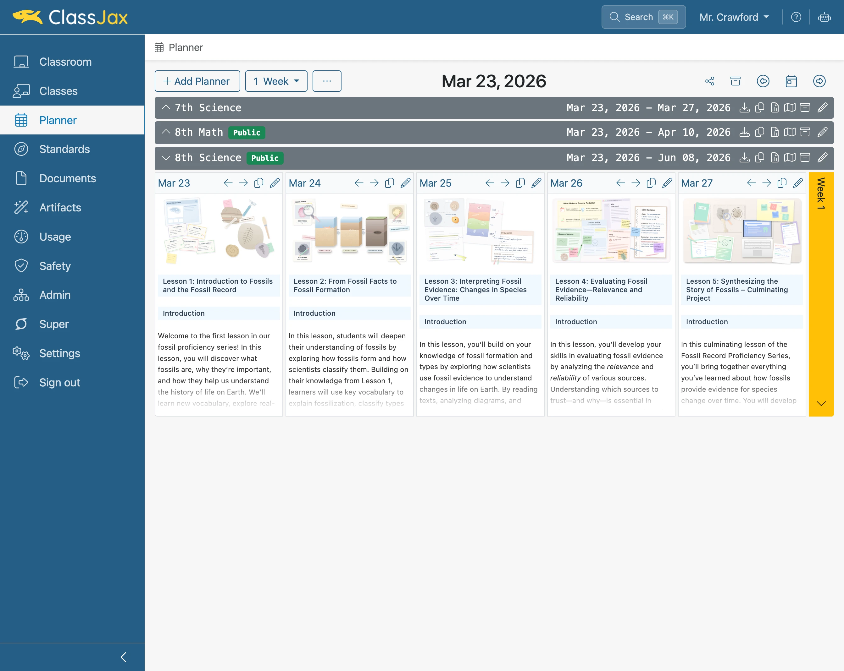 Create a Curriculum Map from Lesson Plans