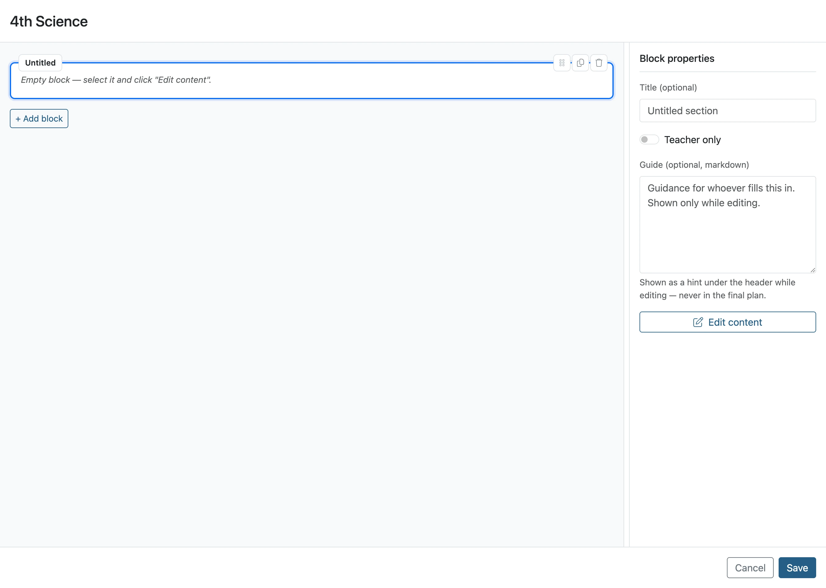 Click 'Guidance' field